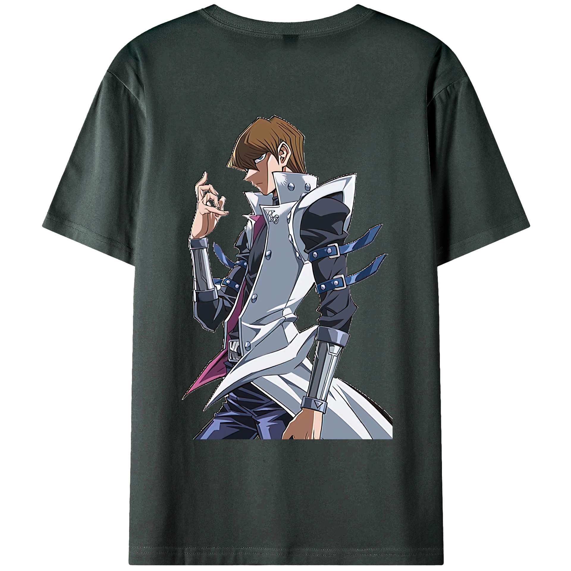 （画像用） 遊☆戯☆王 Yu-Gi-Oh! 綿100％ メンズ半袖Tシャツ（バックプリント） 通気性